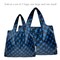 Wrapables Large & Small Foldable Tote Nylon Reusable Grocery Bags, Set of 2, Ninja Stars